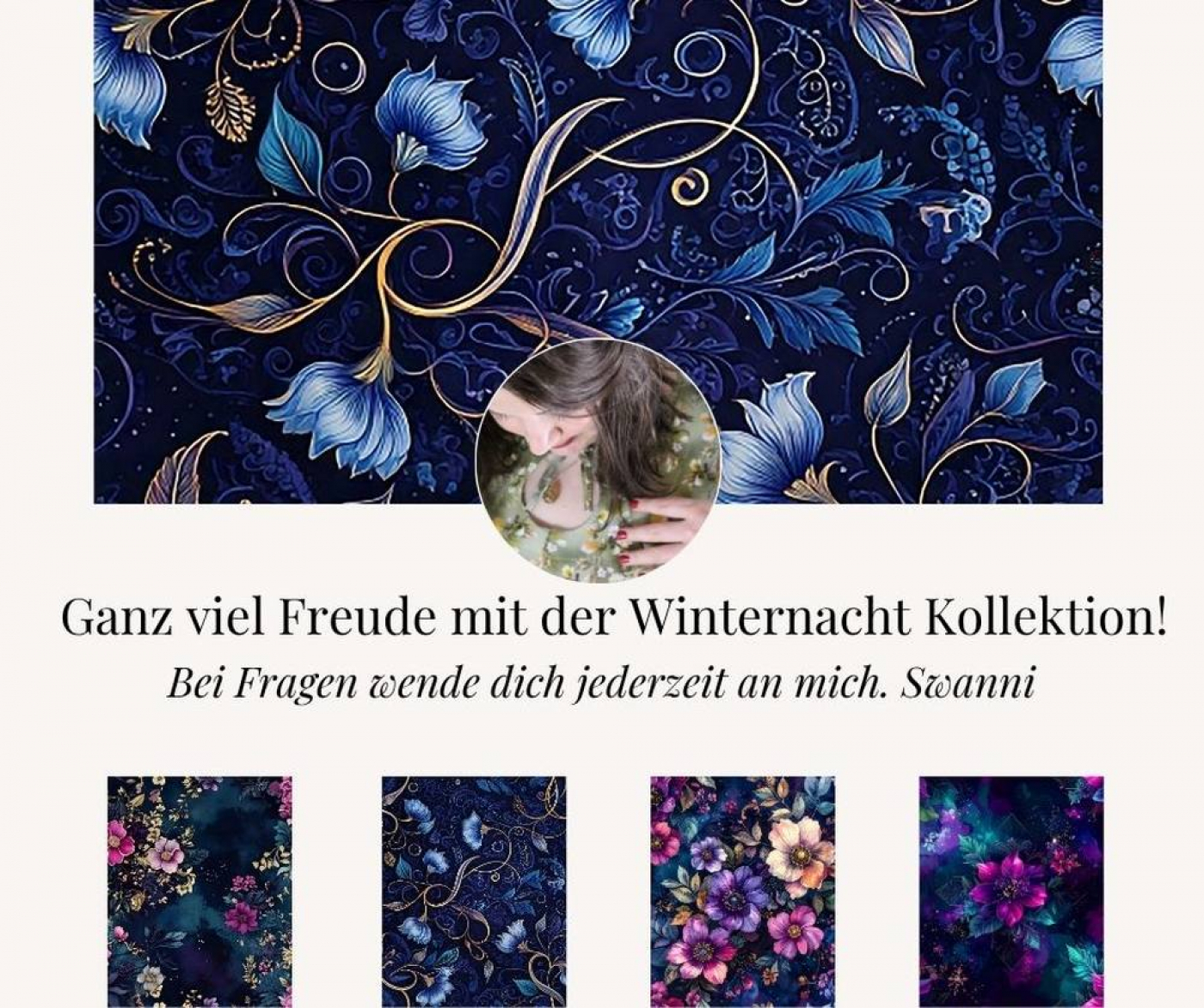 "Winternacht Kollektion": Eiskristal I Modal French Terry I mit Überbreite